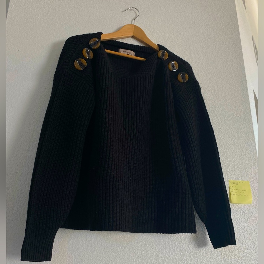 Philosophy Black Knit Sweater